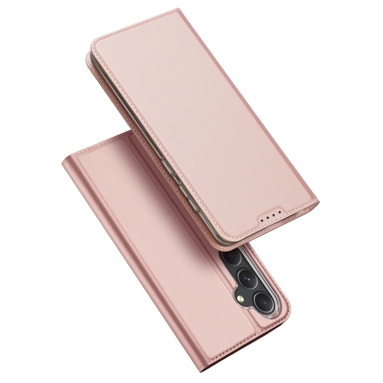 Wallet case with stand for Samsung Galaxy S23 FE Dux Ducis Skin Pro - pink_0