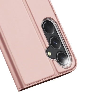 Wallet case with stand for Samsung Galaxy S23 FE Dux Ducis Skin Pro - pink_2