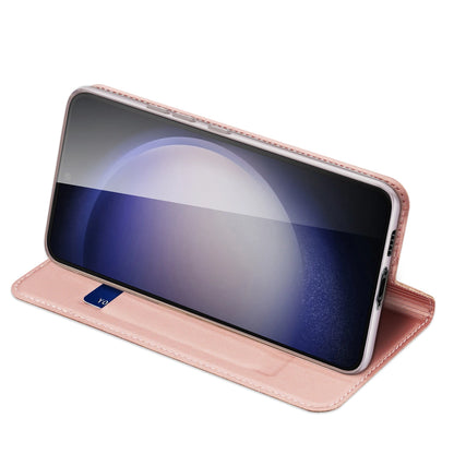 Wallet case with stand for Samsung Galaxy S23 FE Dux Ducis Skin Pro - pink_4