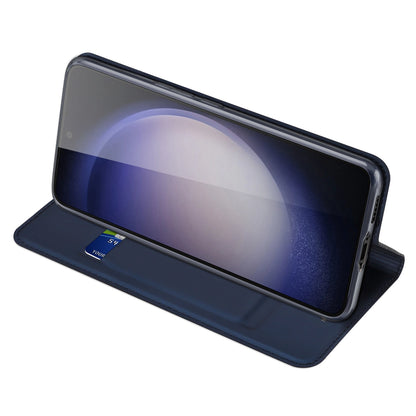 Wallet case with stand for Samsung Galaxy S23 FE Dux Ducis Skin Pro - blue_4
