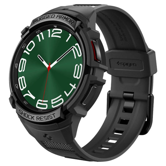 Spigen Rugged Armor Pro Case with Strap for Samsung Galaxy Watch 6 Classic (47mm) - Black_0