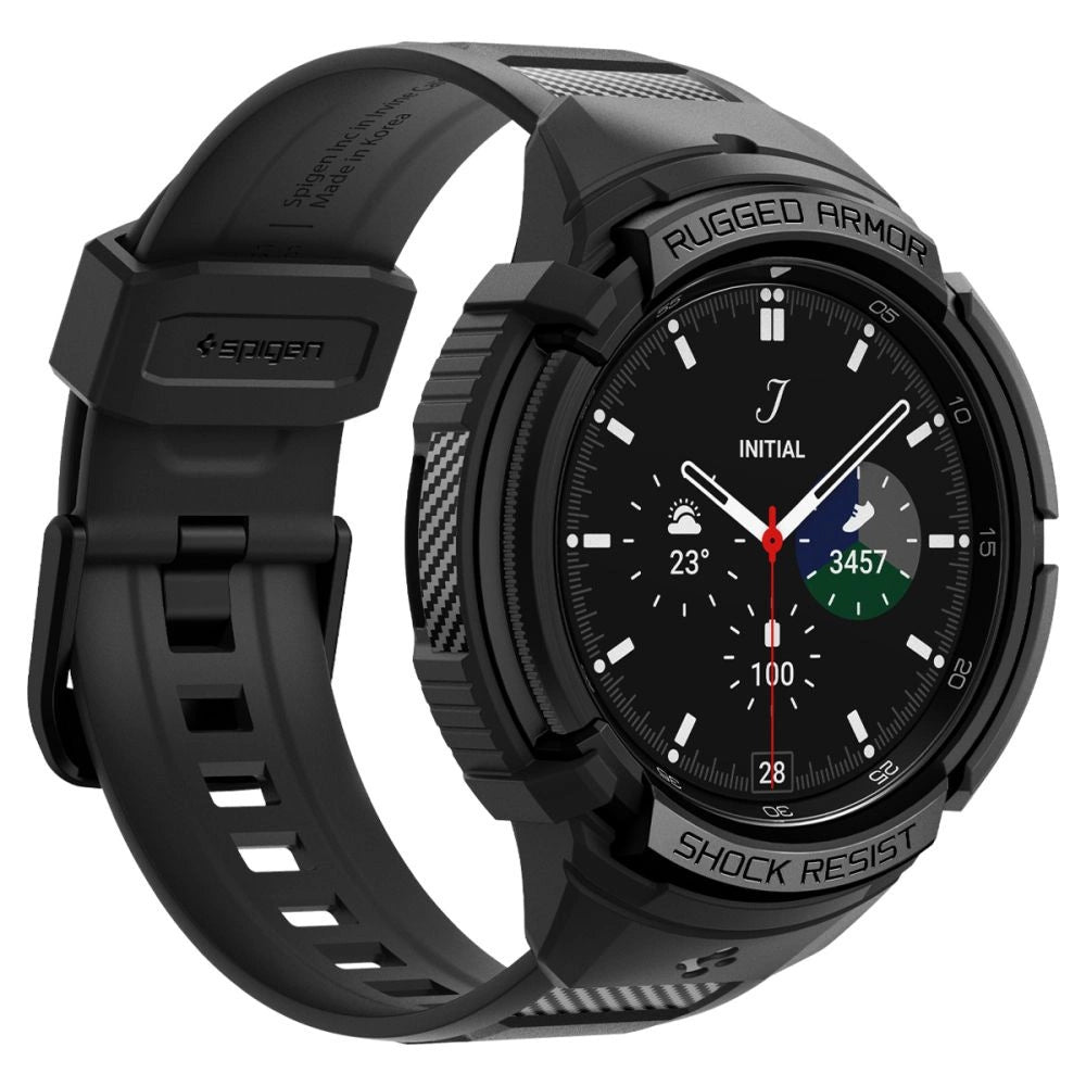 Spigen Rugged Armor Pro Case with Strap for Samsung Galaxy Watch 6 Classic (47mm) - Black_9