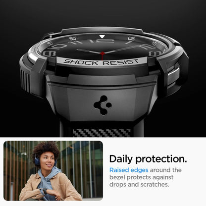Spigen Rugged Armor Pro Case with Strap for Samsung Galaxy Watch 6 Classic (47mm) - Black_15