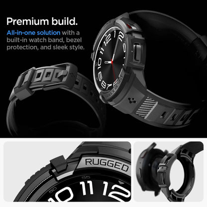 Spigen Rugged Armor Pro Case with Strap for Samsung Galaxy Watch 6 Classic (47mm) - Black_18