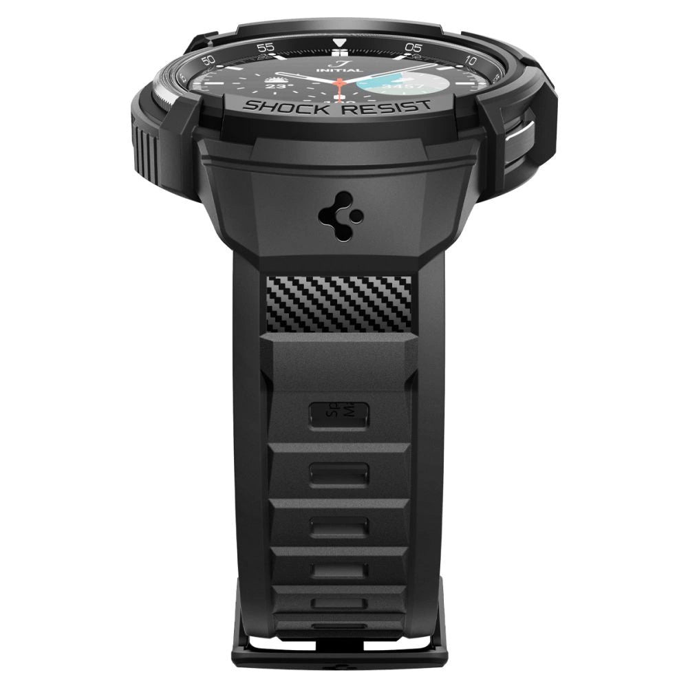 Spigen Rugged Armor Pro Case with Strap for Samsung Galaxy Watch 6 Classic (47mm) - Black_4