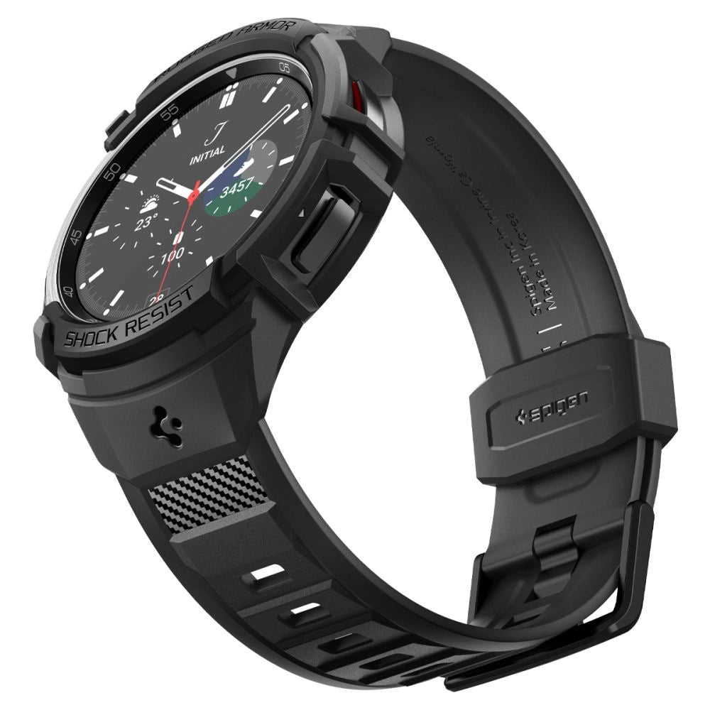 Spigen Rugged Armor Pro Case with Strap for Samsung Galaxy Watch 6 Classic (47mm) - Black_8