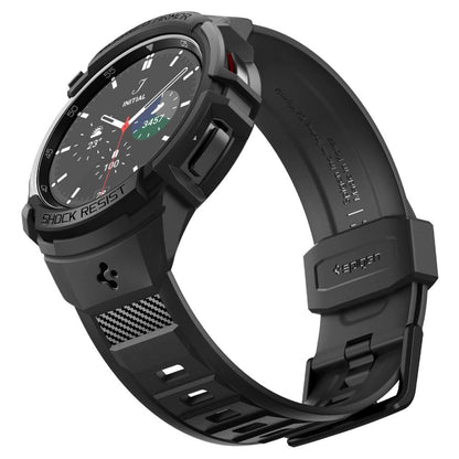 Spigen Rugged Armor Pro Case with Strap for Samsung Galaxy Watch 6 Classic (47mm) - Black_8