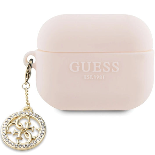 Guess GUAP23DSLGHDP AirPods Pro 2 cover pink/pink 3D Rubber 4G Diamond Charm_0