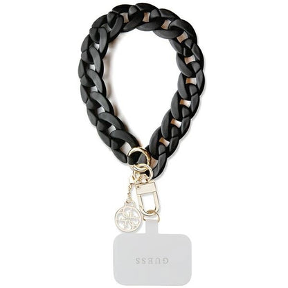 Guess GUOUCBMC4MK Universal Big Hand Strap case - black Acrylic 4G Charm_0
