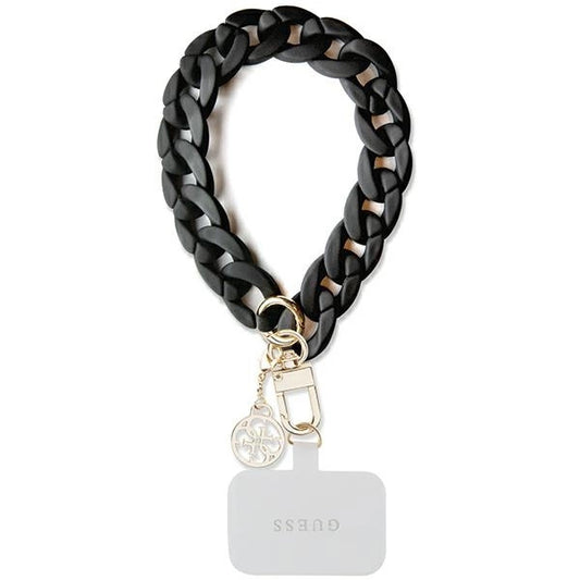 Guess GUOUCBMC4MK Universal Big Hand Strap case - black Acrylic 4G Charm_0