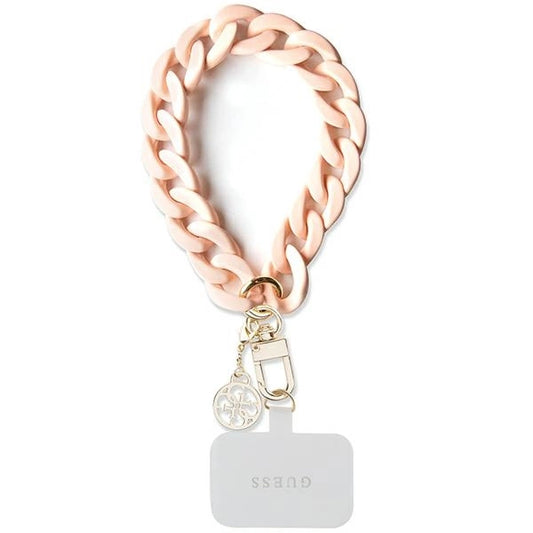 Guess GUOUCBMC4MP Universal Big Hand Strap case - pink Acrylic 4G Charm_0