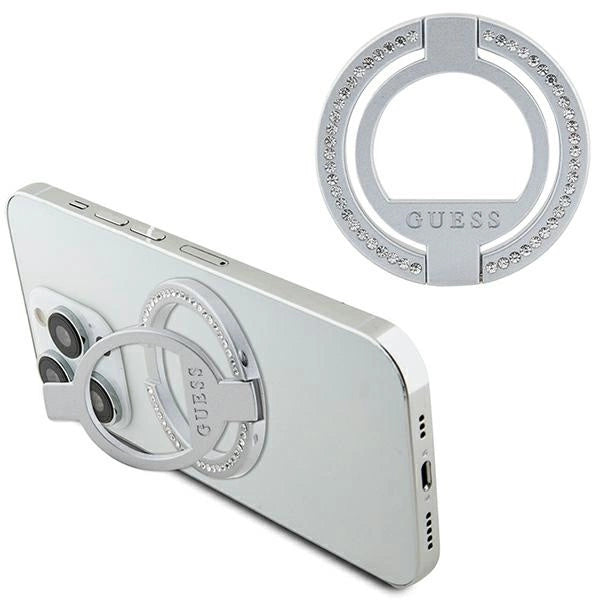 Guess MagSafe Ring Rhinestone holder - silver_0