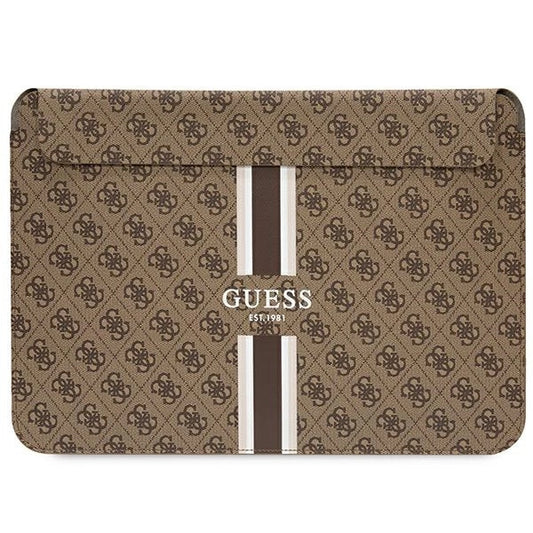 Guess 4G Printed Stripes cover for a 16" laptop - brown_0