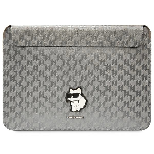 Karl Lagerfeld Saffiano Monogram Choupette case for a 14" laptop - silver_0