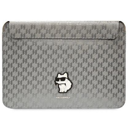 Karl Lagerfeld Saffiano Monogram Choupette case for a 14" laptop - silver_0