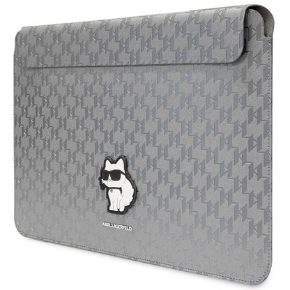 Karl Lagerfeld Saffiano Monogram Choupette case for a 14" laptop - silver_1