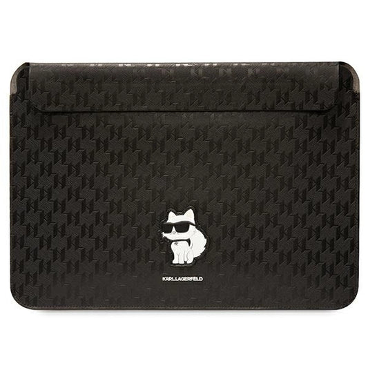 Karl Lagerfeld Saffiano Monogram Choupette case for a 14" laptop - black_0