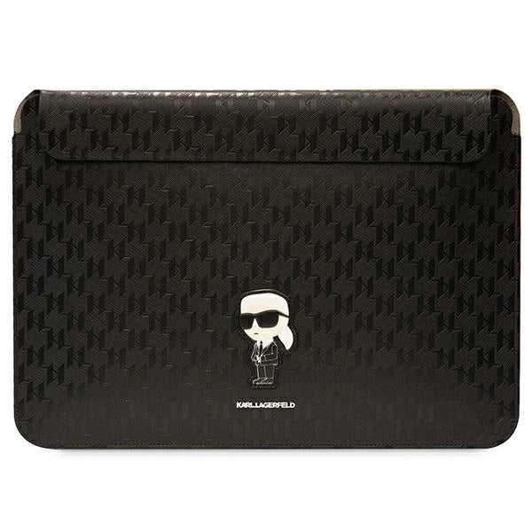 Karl Lagerfeld Saffiano Monogram Ikonik case for a 14" laptop - black_0