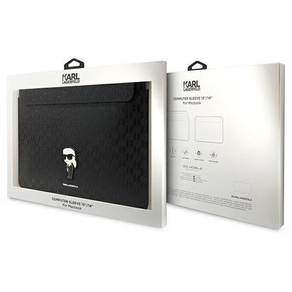 Karl Lagerfeld Saffiano Monogram Ikonik case for a 14" laptop - black_3