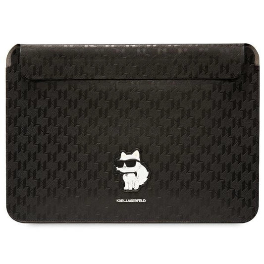 Karl Lagerfeld Saffiano Monogram Choupette case for a 16" laptop - black_0