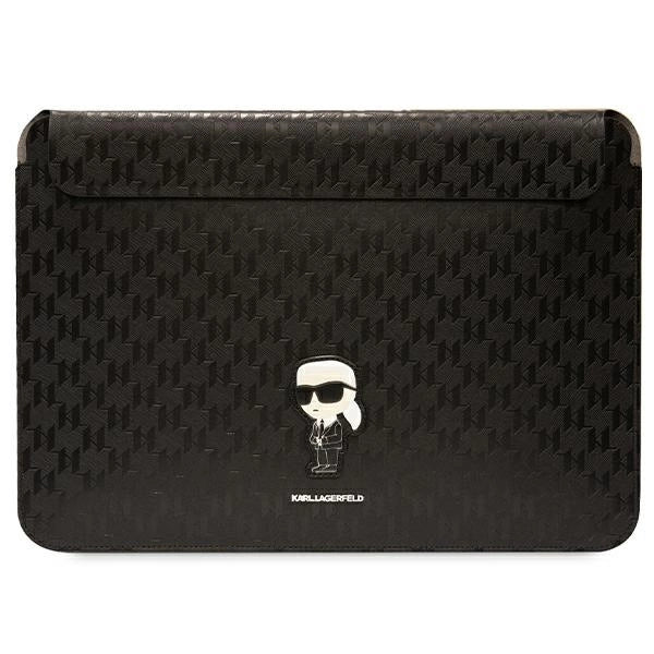 Karl Lagerfeld Saffiano Monogram Ikonik case for a 16" laptop - black_0