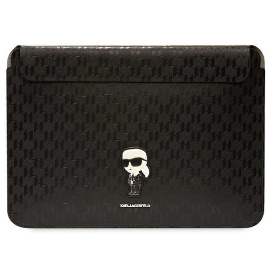 Karl Lagerfeld Saffiano Monogram Ikonik case for a 16" laptop - black_0