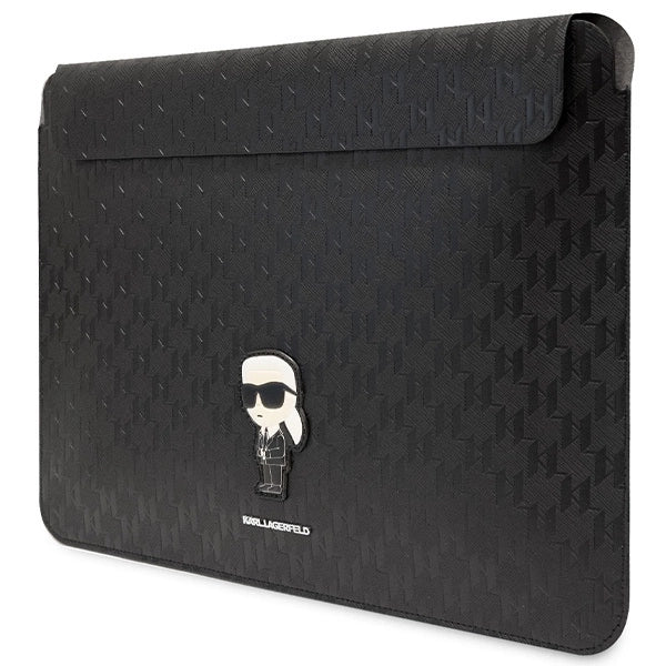 Karl Lagerfeld Saffiano Monogram Ikonik case for a 16" laptop - black_1