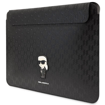 Karl Lagerfeld Saffiano Monogram Ikonik case for a 16" laptop - black_1