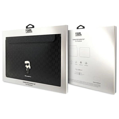 Karl Lagerfeld Saffiano Monogram Ikonik case for a 16" laptop - black_3