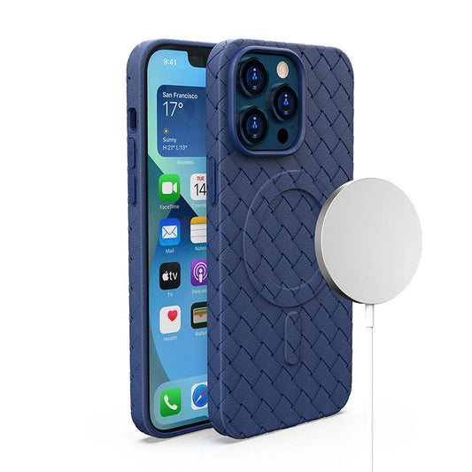 MagSafe Woven Case for iPhone 15 Pro - navy blue_0