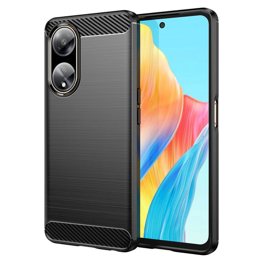 Flexible carbon pattern case for Oppo A98 5G Carbon Case - black_0