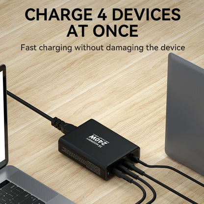 GaN Wozinsky WGCSB 240W USB-A / 3 x USB-C Wall Charger - Black_9