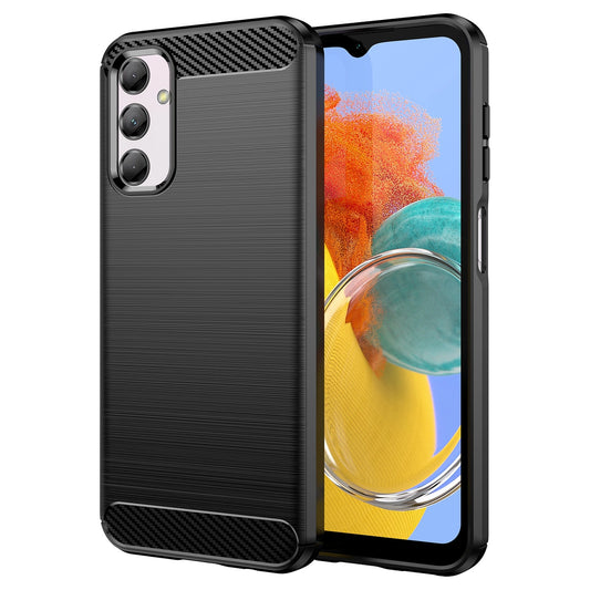 Flexible carbon pattern case for Samsung Galaxy M14 Carbon Case - black_0