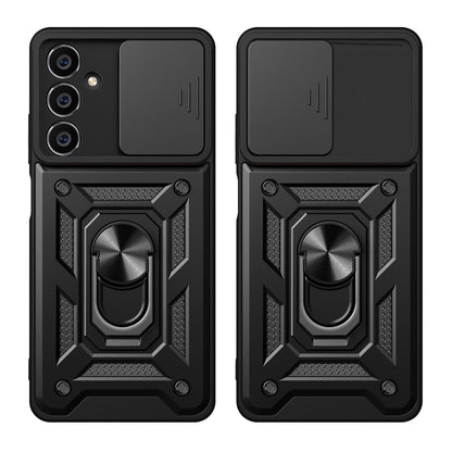 Hybrid Armor Camshield case for Samsung M54 with camera cover - black_1