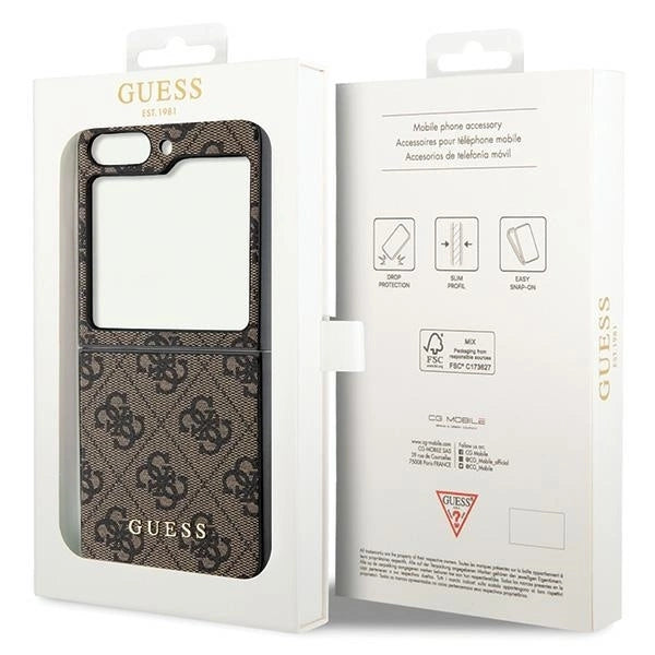 Guess 4G Charms Collection case for Samsung Galaxy Z Flip 5 - brown_7