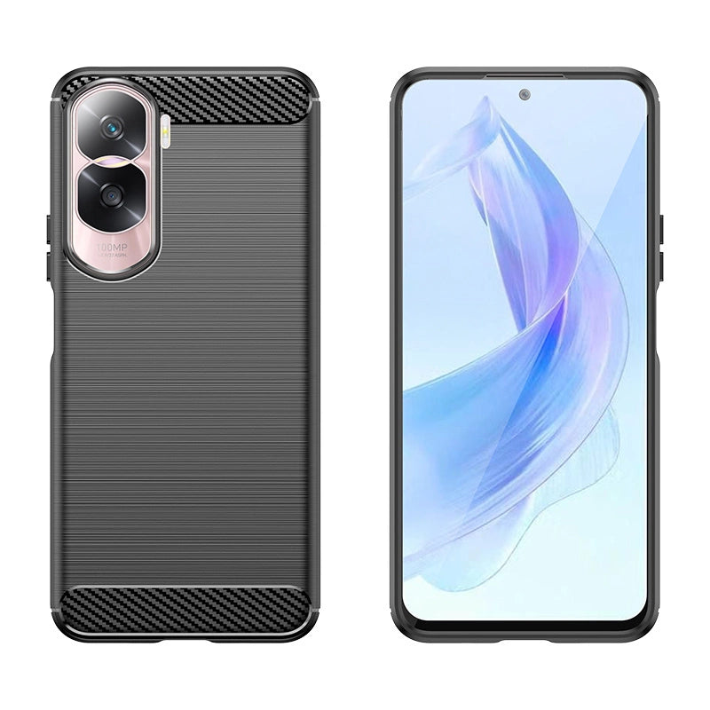 Carbon Case silicone case for Honor 90 Lite - black_1