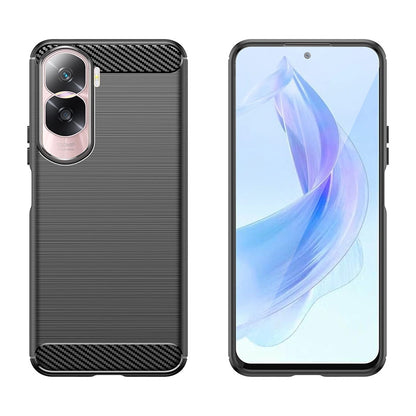 Carbon Case silicone case for Honor 90 Lite - black_1