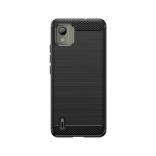 Carbon Case silicone case for Nokia C110 - black_0