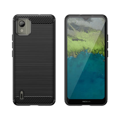 Carbon Case silicone case for Nokia C110 - black_1