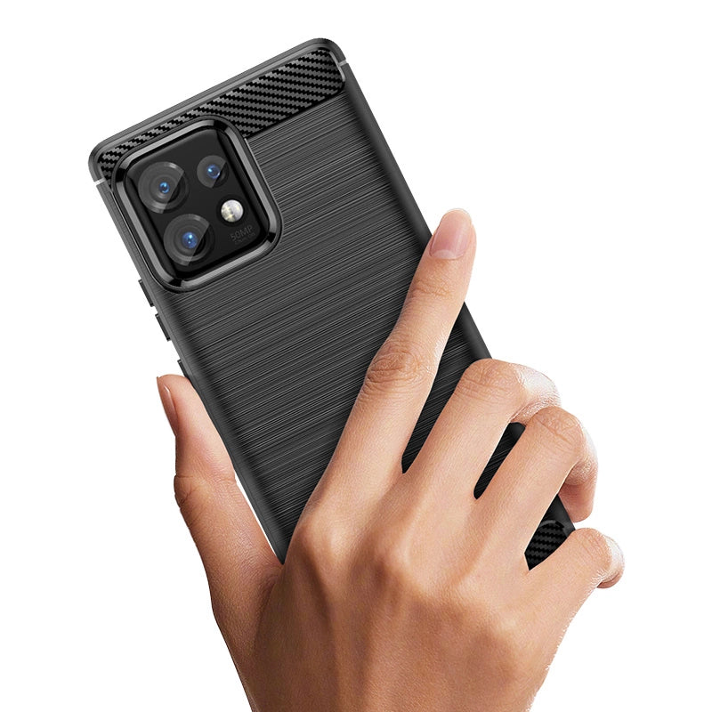 Carbon Case silicone case for Motorola Edge 40 Pro - black_1