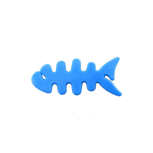 Fish-shaped headphone cable wrap - blue_0