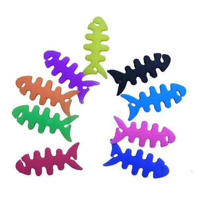 Fish-shaped headphone cable wrap - black_2