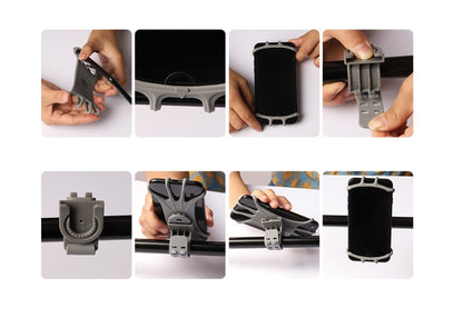 Swivel silicone bike holder with replaceable head - black_5