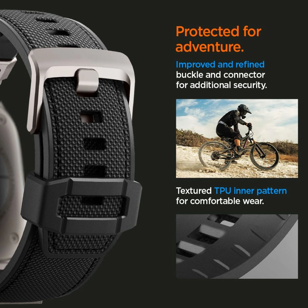 Spigen Durapro Armor Strap for Apple Watch 4/5/6/7/8/9/SE/ Ultra (42/44/45/49 mm) - Black_3