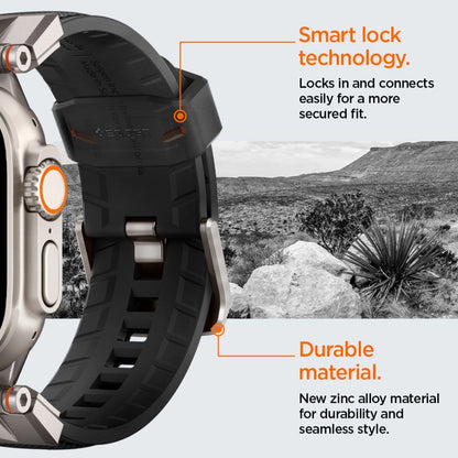 Spigen Durapro Armor Strap for Apple Watch 4/5/6/7/8/9/SE/ Ultra (42/44/45/49 mm) - Black_4