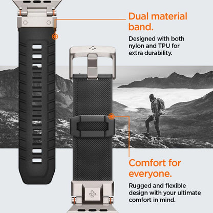 Spigen Durapro Armor Strap for Apple Watch 4/5/6/7/8/9/SE/ Ultra (42/44/45/49 mm) - Black_5