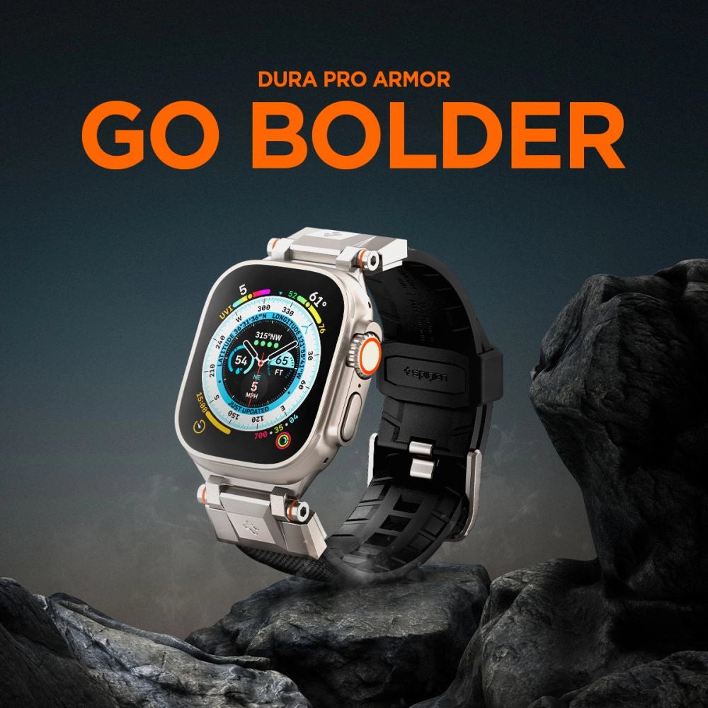 Spigen Durapro Armor Strap for Apple Watch 4/5/6/7/8/9/SE/ Ultra (42/44/45/49 mm) - Black_0