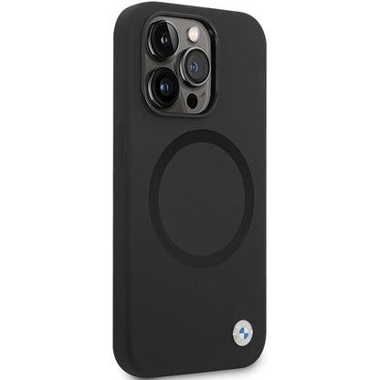 BMW BMHMP14LSILBK2 case for iPhone 14 Pro - black Signature Liquid Silicone MagSafe_3