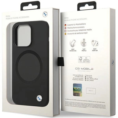 BMW BMHMP14LSILBK2 case for iPhone 14 Pro - black Signature Liquid Silicone MagSafe_7