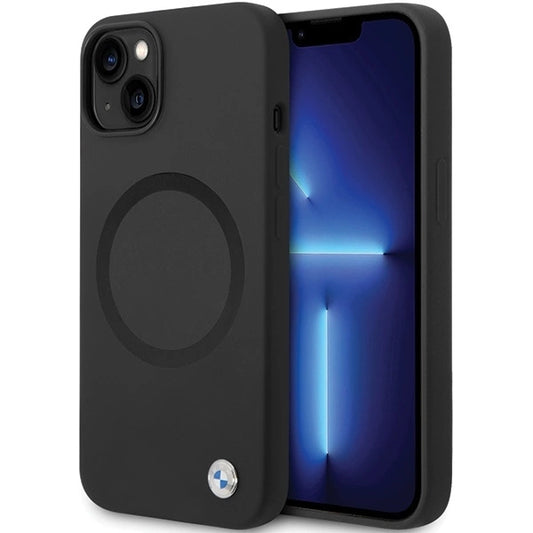 BMW BMHMP14SSILBK2 case for iPhone 14 - black Signature Liquid Silicone MagSafe_0